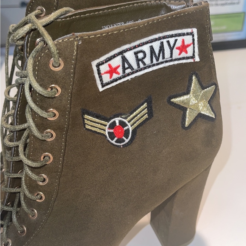 Army dark green booties